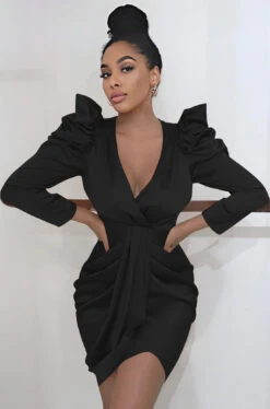 Linda Vestito Donna Tubino Scollo V Profondo Rush Intreccio Elegante Sensuale