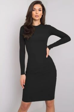 Linda Vestito Donna Tubino Aderente Manica Lunga Girocollo Casual Elegante Sensuale