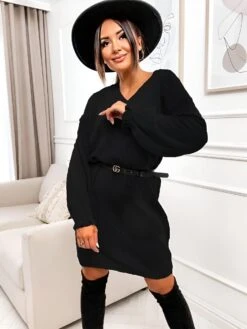 Vestito Donna Maxi Pull Scollo V Morbido Caldo Morbido Casual Elegante -Vendite Linda || VICTOR ImmagineWhatsApp2022 10 27ore10.07.36