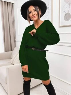 Vestito Donna Maxi Pull Scollo V Morbido Caldo Morbido Casual Elegante -Vendite Linda || VICTOR ImmagineWhatsApp2022 10 27ore10.14.12