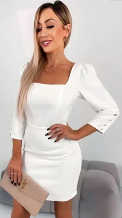 Vestito Donna Tubino Scollo Cuore Schiena Scoperta Bottoni Elegante Sensuale -Vendite Linda || VICTOR ImmagineWhatsApp2022 11 16ore17.31.49