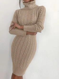 Vestito Donna Maxi Pull Collo Alto Trama Intrecciata Casual Comodo Caldo Sensuale -Vendite Linda || VICTOR ImmagineWhatsApp2022 11 19ore12.13.30