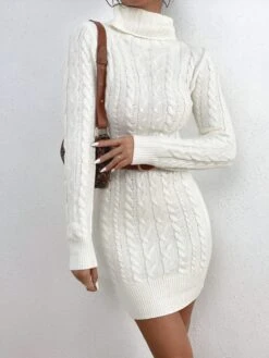 Vestito Donna Maxi Pull Collo Alto Trama Intrecciata Casual Comodo Caldo Sensuale -Vendite Linda || VICTOR ImmagineWhatsApp2022 11 19ore12.15.59