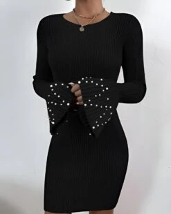 Vestito Donna Girocollo Aderente Manica Campana Perle Casual Elegante 5 Vestito Donna Girocollo Aderente Manica Campana Perle Casual Elegante -Vendite Linda || VICTOR ImmagineWhatsApp2022 12 14ore16.22.35