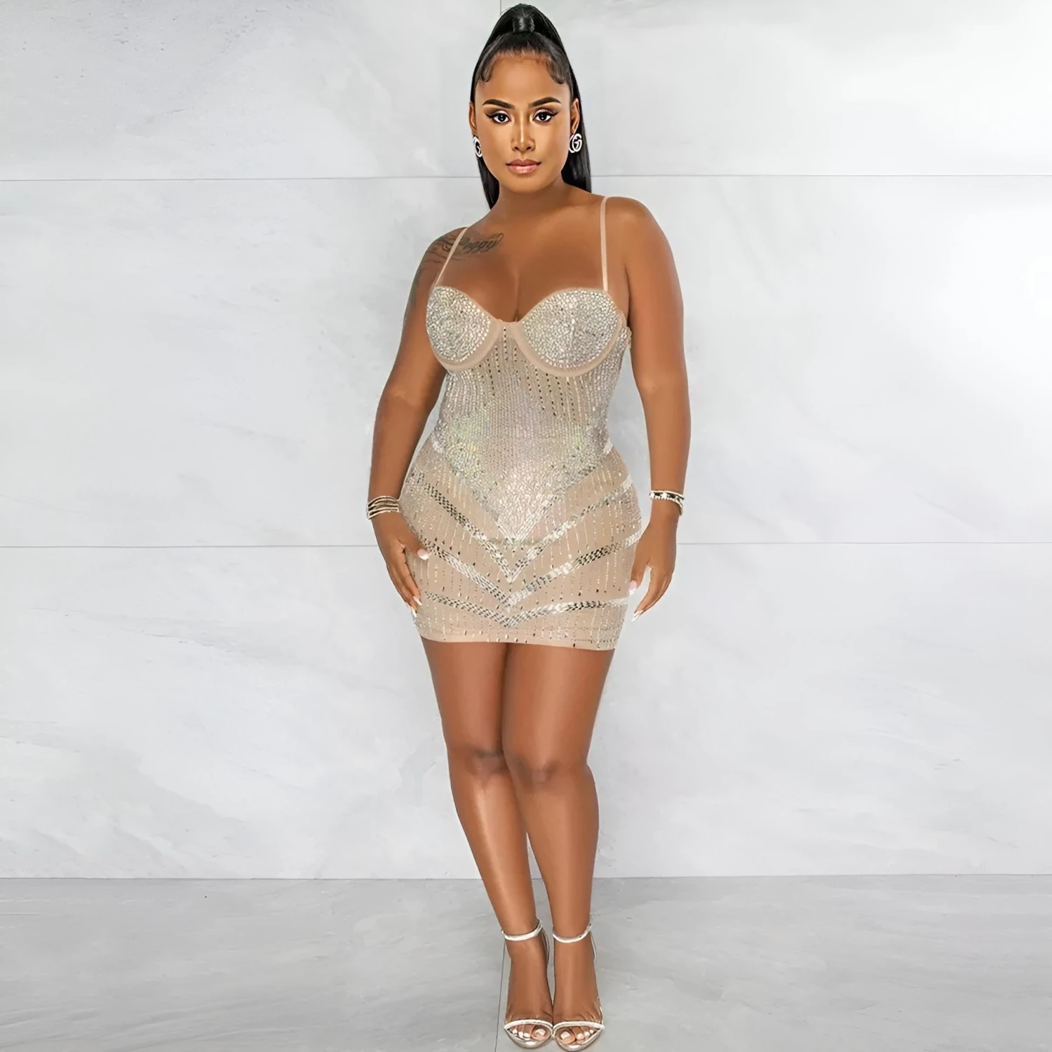 Vestito Donna Tubino Scollo Cuore Bretelle Strass Schiena Scoperta Elegante Sensuale 2 Vestito Donna Tubino Scollo Cuore Bretelle Strass Schiena Scoperta Elegante Sensuale - immagine 2