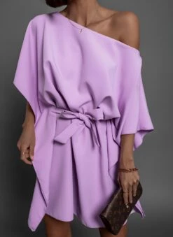 Vestito Donna Morbido Manica Campana Cintura Fiocco Casual Elegante -Vendite Linda || VICTOR ImmagineWhatsApp2023 02 03ore17.43.38