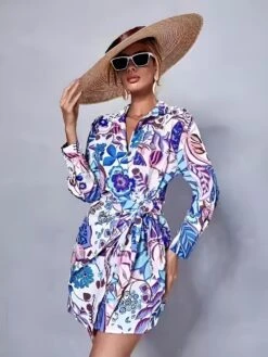 Vestito Donna Morbido Colletto Scollo V Fantasia Fiori Casual Elegante -Vendite Linda || VICTOR ImmagineWhatsApp2023 03 21ore07.52.05