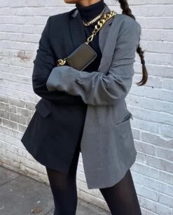 Vestito Donna Blazer Bicolor Casual Elegante