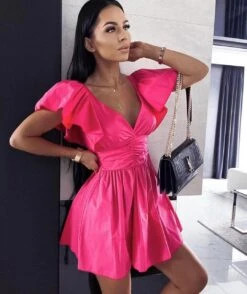 Vestito Donna Scollo V Rush Gonna Campana