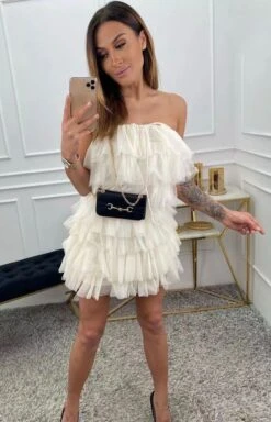 Vestito Donna Fascia Balze Tulle -Vendite Linda || VICTOR WhatsAppImage2021 05 03at16.58.41