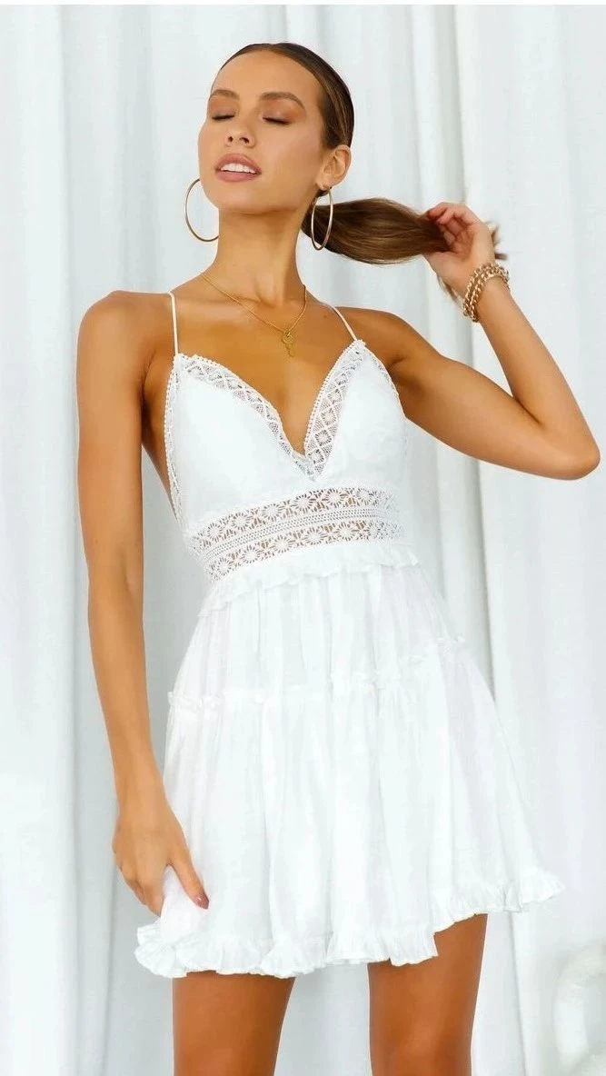 Vestito Donna Morbido Scollo V Pizzo Sangallo 1 Vestito Donna Morbido Scollo V Pizzo Sangallo