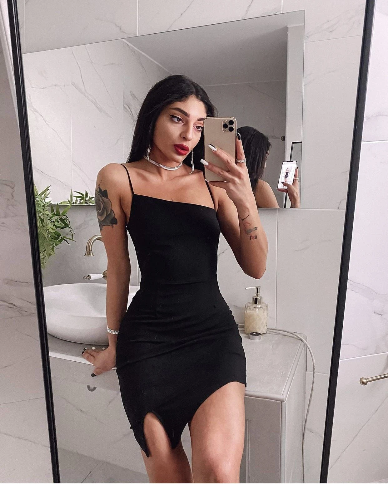 Vestito Donna Tubino Asimmetrico Bretelle Aderente 4 Vestito Donna Tubino Asimmetrico Bretelle Aderente - immagine 4