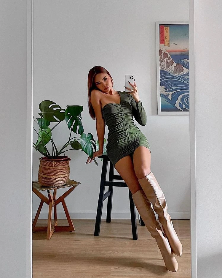 Vestito Donna Tubino Coulisse Mono Spalla Scollo Cuore Arricciato 2 Vestito Donna Tubino Coulisse Mono Spalla Scollo Cuore Arricciato - immagine 2