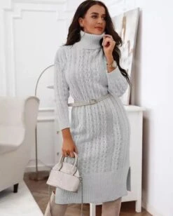 Vestito Donna Maxi Pull Collo Alto Manica Lunga Casual Elegante -Vendite Linda || VICTOR WhatsAppImage2021 12 03at11.02.00 1