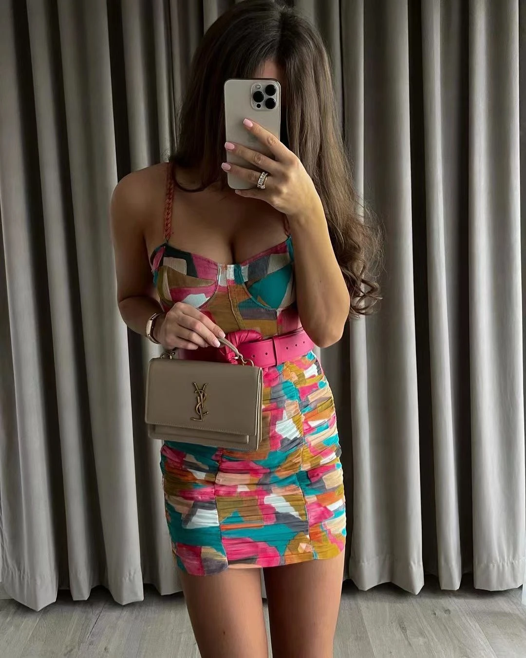 Vestito Donna Tubino Aderente Fantasia Scollo Cuore Bretelle 1 Vestito Donna Tubino Aderente Fantasia Scollo Cuore Bretelle