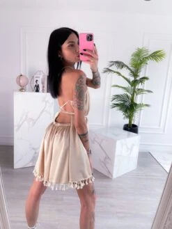 Vestito Donna Schiena Scoperta Laccio Nappine Morbido Elegante 6 Vestito Donna Schiena Scoperta Laccio Nappine Morbido Elegante -Vendite Linda || VICTOR WhatsAppImage2022 05 11at10.08.25