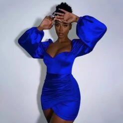 Vestito Donna Tubino Scollo Cuore Bustier Manica Sbuffo Gonna Intreccio Arricciato Elegante Sensuale -Vendite Linda || VICTOR WhatsAppImage2022 10 04at12.57.54