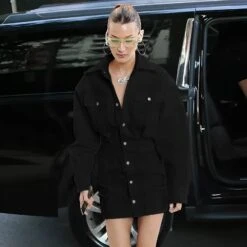 Vestito Donna Camicione Bottoni Colletto Manica Sbuffo Tasche Casual Elegante Sensuale -Vendite Linda || VICTOR WhatsApp Image 2022 08 31 at 13.28.41