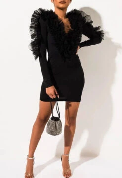 Vestito Donna Scollo V Rush Tulle