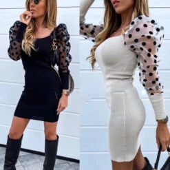 Vestito Donna Maxipull Manica Velata