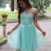 Vestito Gonna Di Tulle Corpetto Scollo Cuore Elegante Cerimonia
