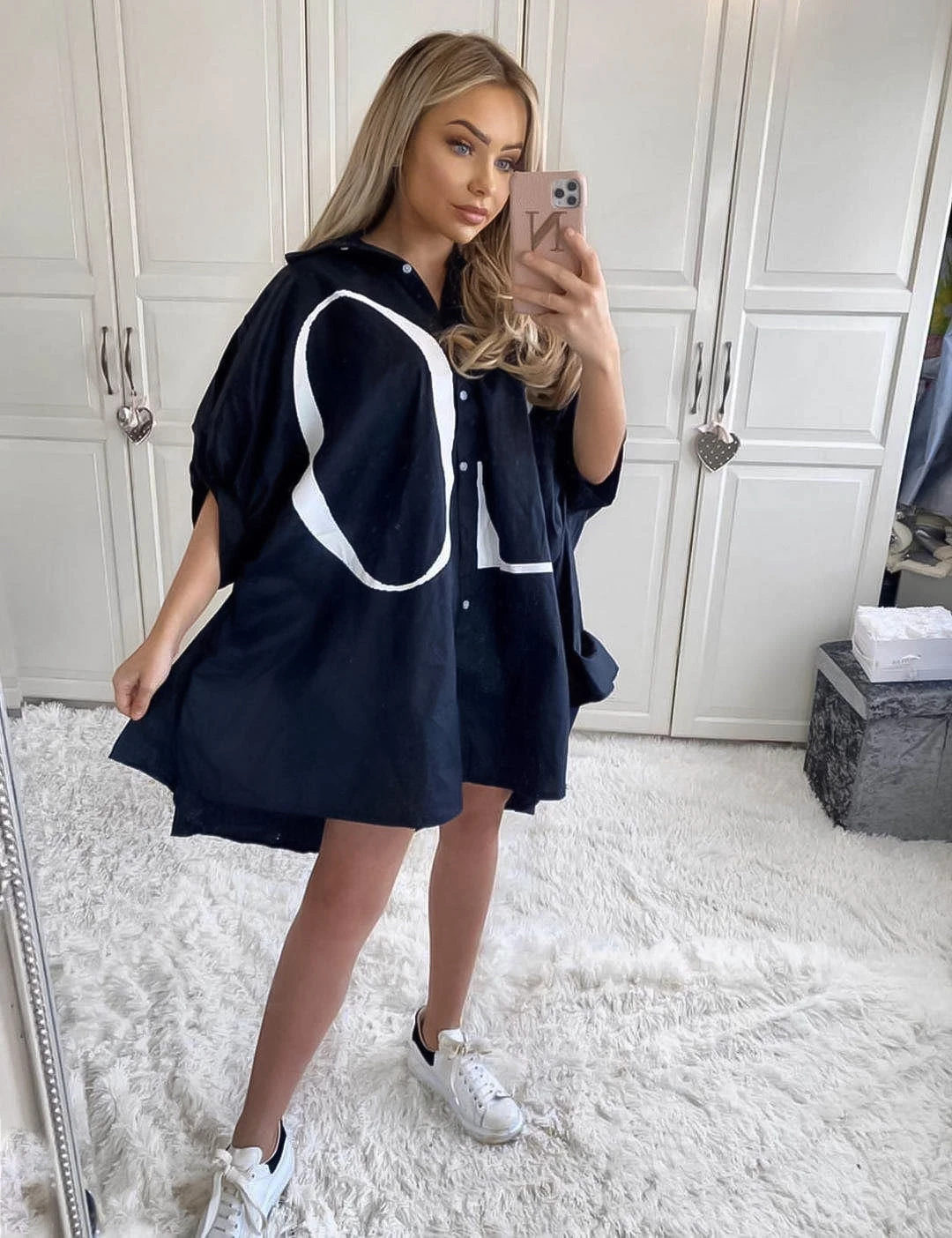 Vestito Donna Camicione Manica Lunga Bottoni 3 Vestito Donna Camicione Manica Lunga Bottoni - immagine 3