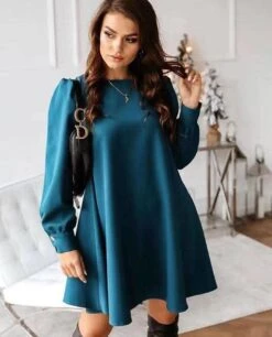 Vestito Donna Morbido Manica Lunga